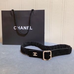 Bundle listing: Chanel velvet belt and brooch